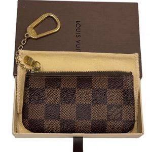 Louis Vuitton Damier Ebene Key Cles Pouch w/ dust bag and box